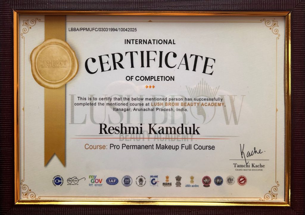 Pro permanent makeup certificate